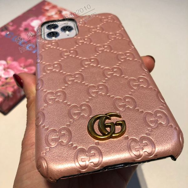Gucci手機殼 Gucci手機套 爆款Gucci古奇壓花手機殼 蘋果手機後套  mmk1023
